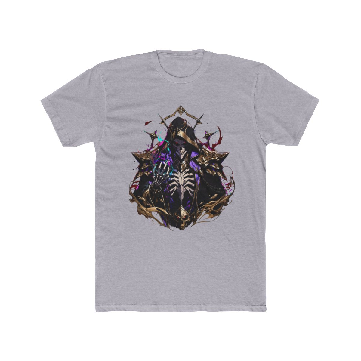 Skeletal Lich Dark Magic Overlord Art T Shirt - alternate angle 5, merchandise