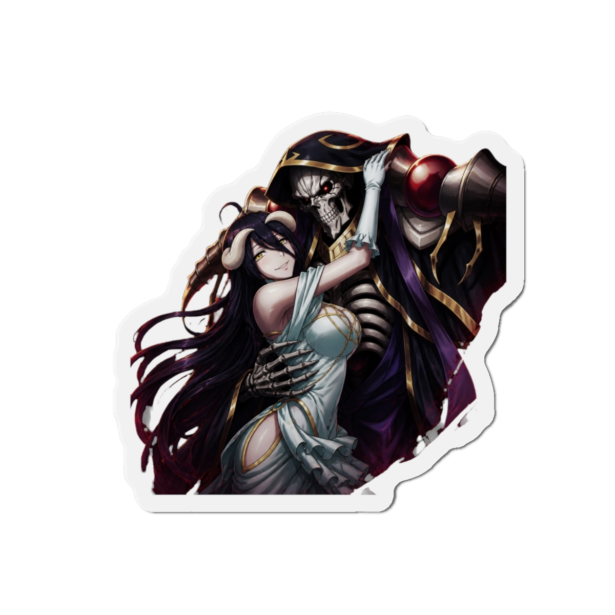 Overlord: Albedo & Ainz Fridge Magnet - alternate angle 4, merchandise